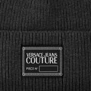 Versace Jeans Couture Piece Number Label Black Beanie Hat