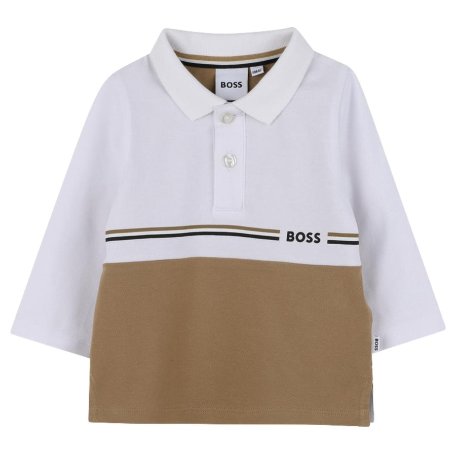 BOSS Baby Printed Logo Long Sleeve Cookie Polo Shirt