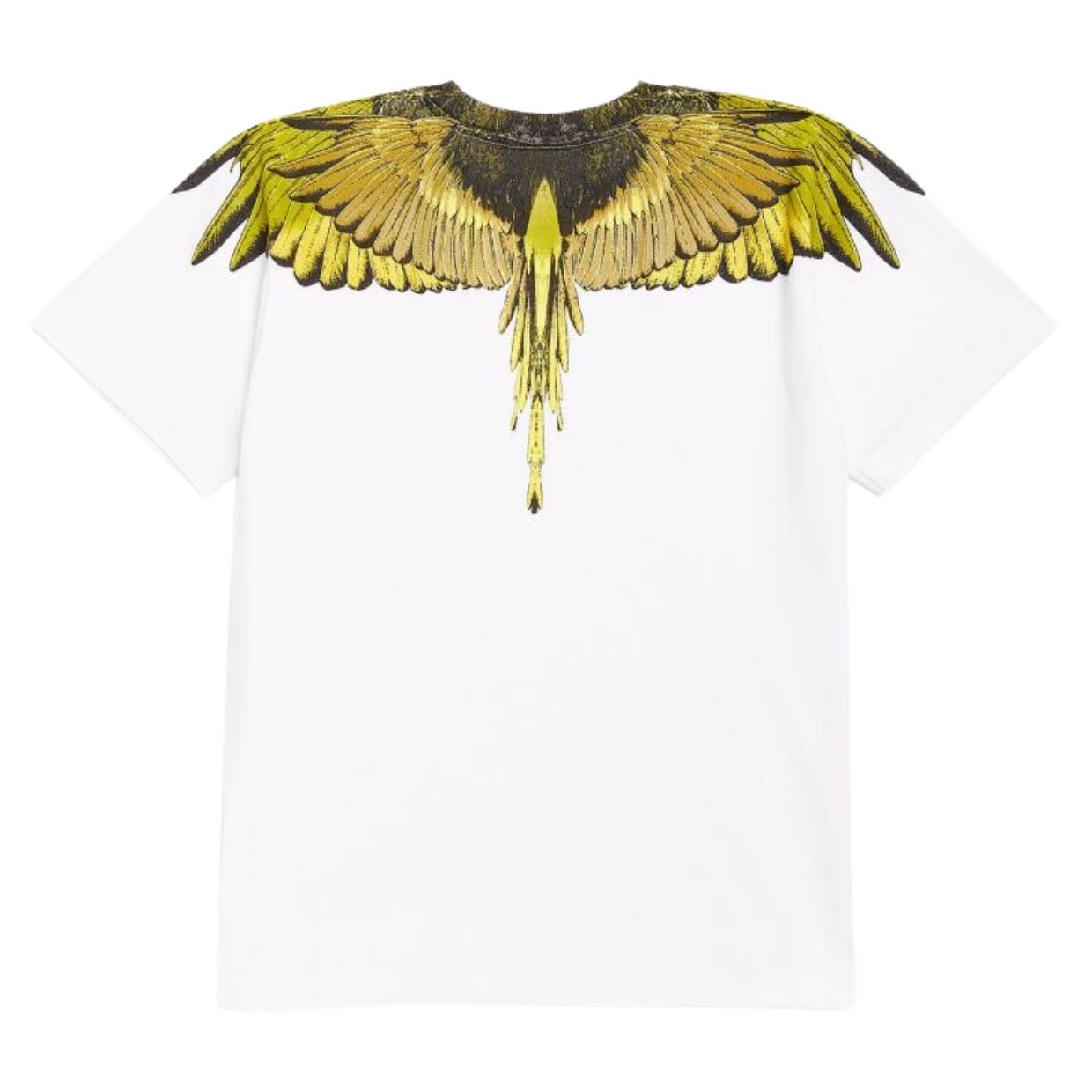 Marcelo Burlon Icon Wings White & Lime T-Shirt