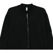 Moschino Underwear Teddy Bear Motif Logo Black Zip-Up Sweatshirt