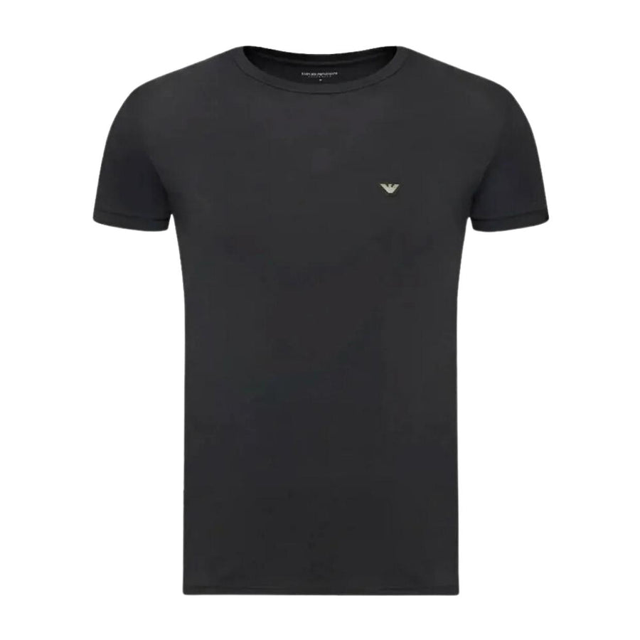 Emporio Armani Bodywear Patch Logo Black T-Shirt