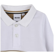 BOSS Baby Printed Logo Long Sleeve Cookie Polo Shirt