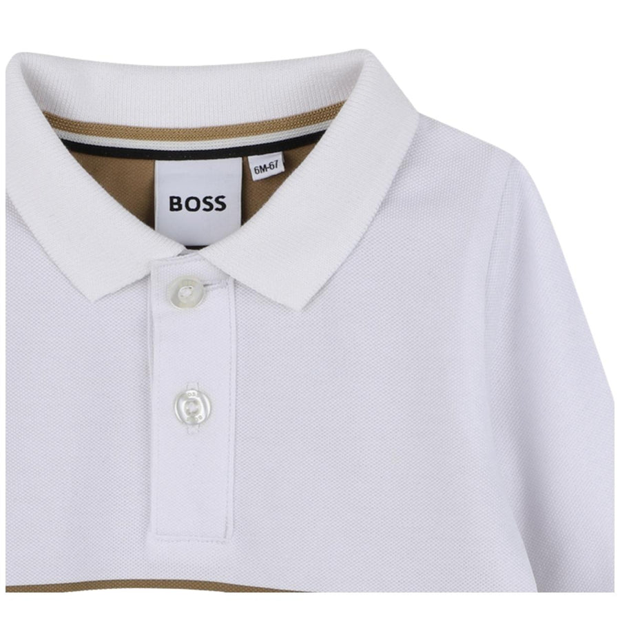 BOSS Baby Printed Logo Long Sleeve Cookie Polo Shirt