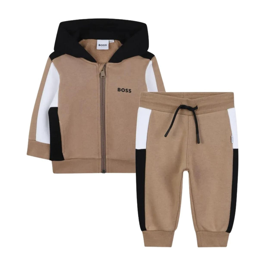 BOSS Baby Colourblock Print Logo Cookie Tracksuit Set