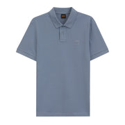BOSS Logo Patch Slim Fit Passenger Blue Polo Shirt