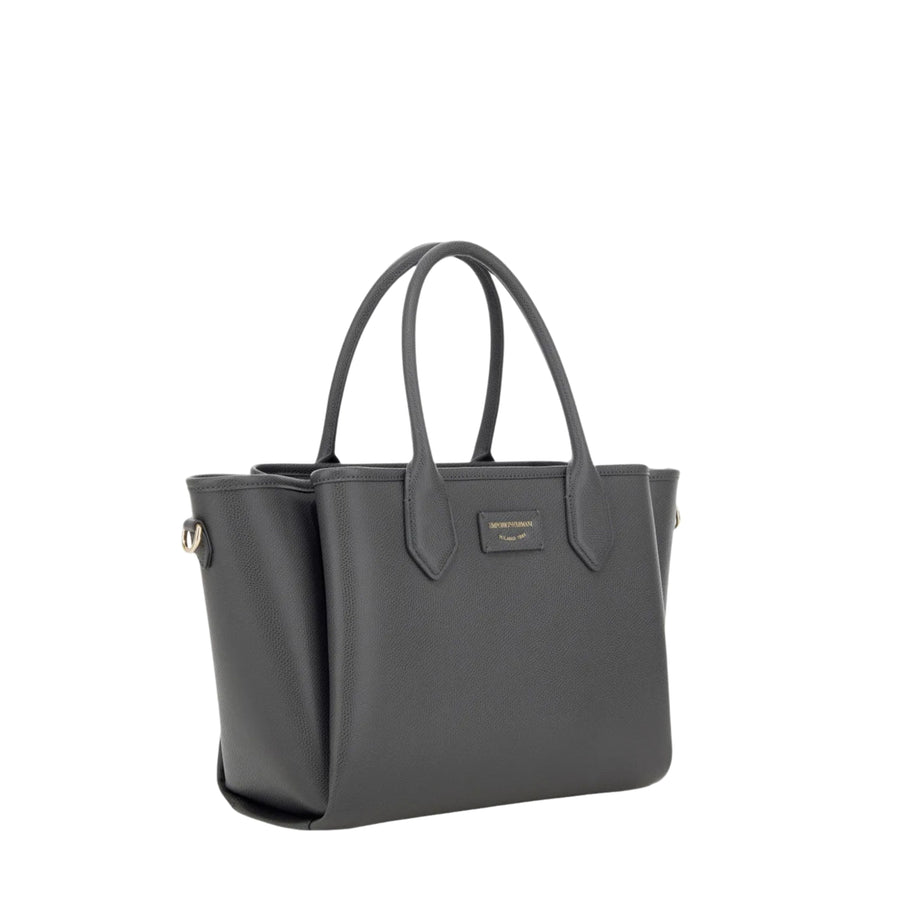 Emporio Armani Logo Small Dark Grey Tote Bag