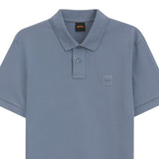 BOSS Logo Patch Slim Fit Passenger Blue Polo Shirt