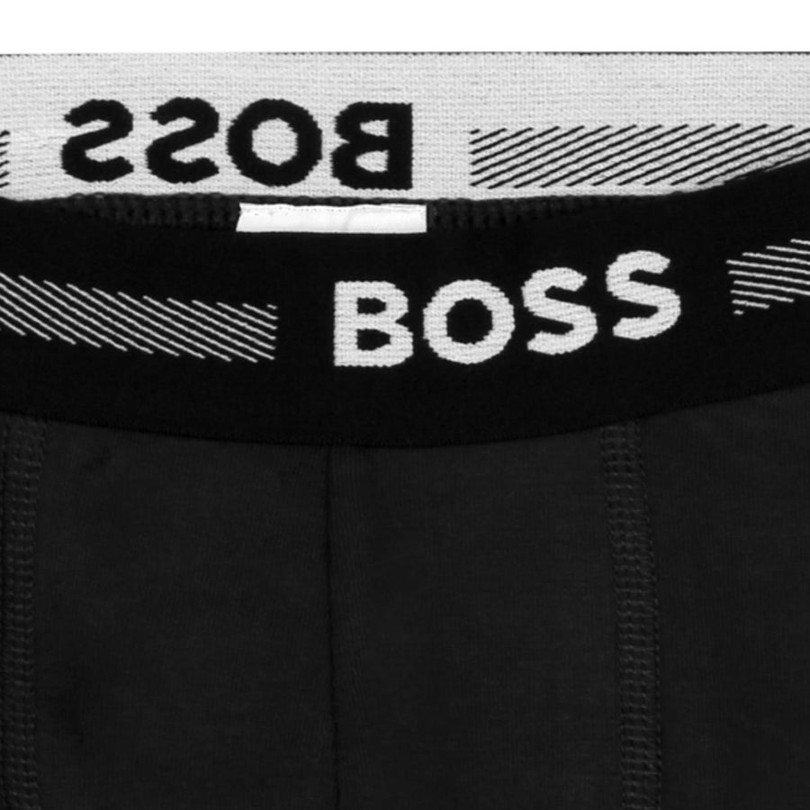 BOSS Kids Stretch Cotton Black Two-Pack Boxers