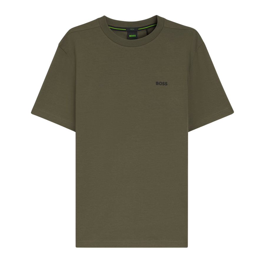 BOSS Stretch Cotton Logo Dark Green T-Shirt