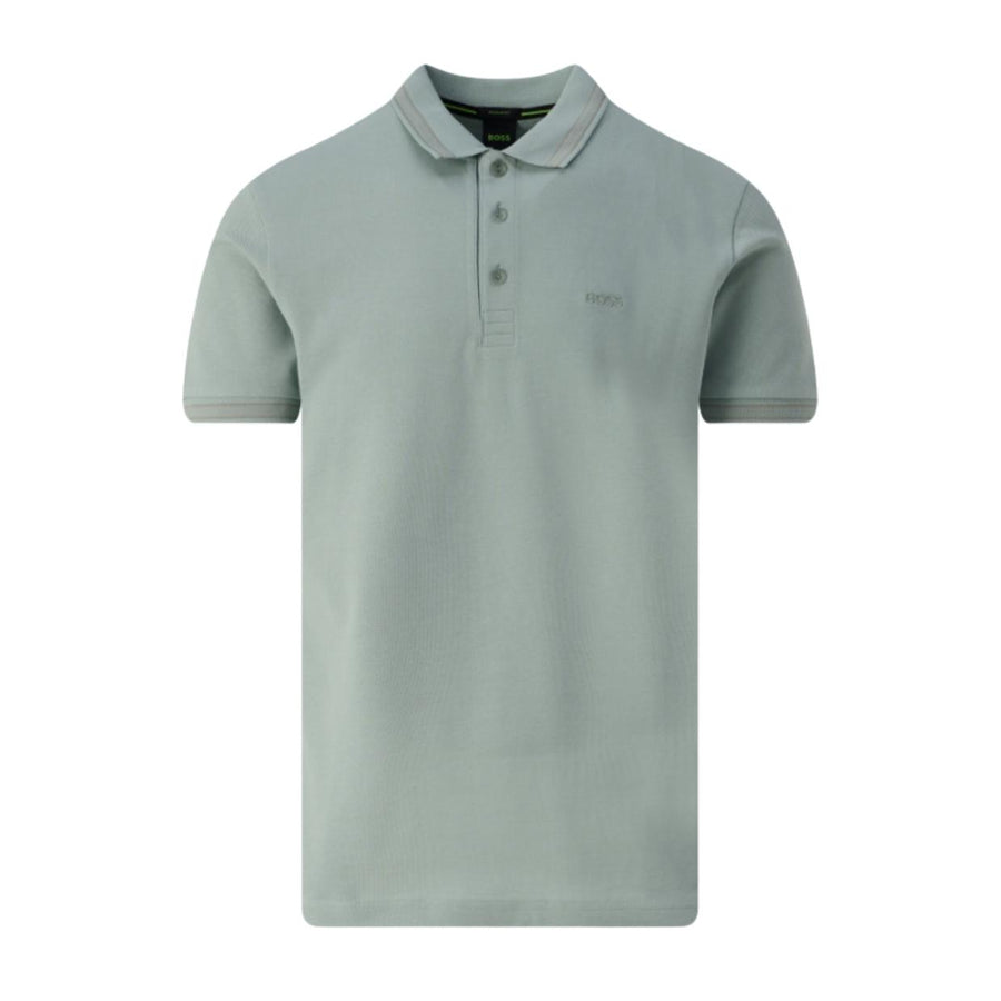BOSS Embroidered Logo Paddy Light Green Polo Shirt