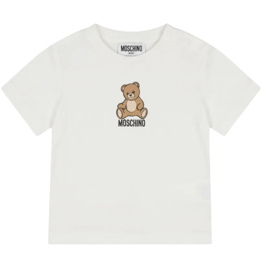 Moschino Baby Print Teddy Bear White T-Shirt