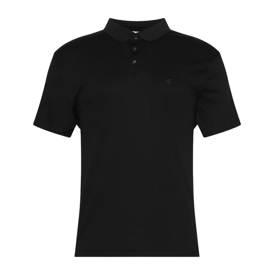 Calvin Klein Embroidered Logo Black Polo Shirt