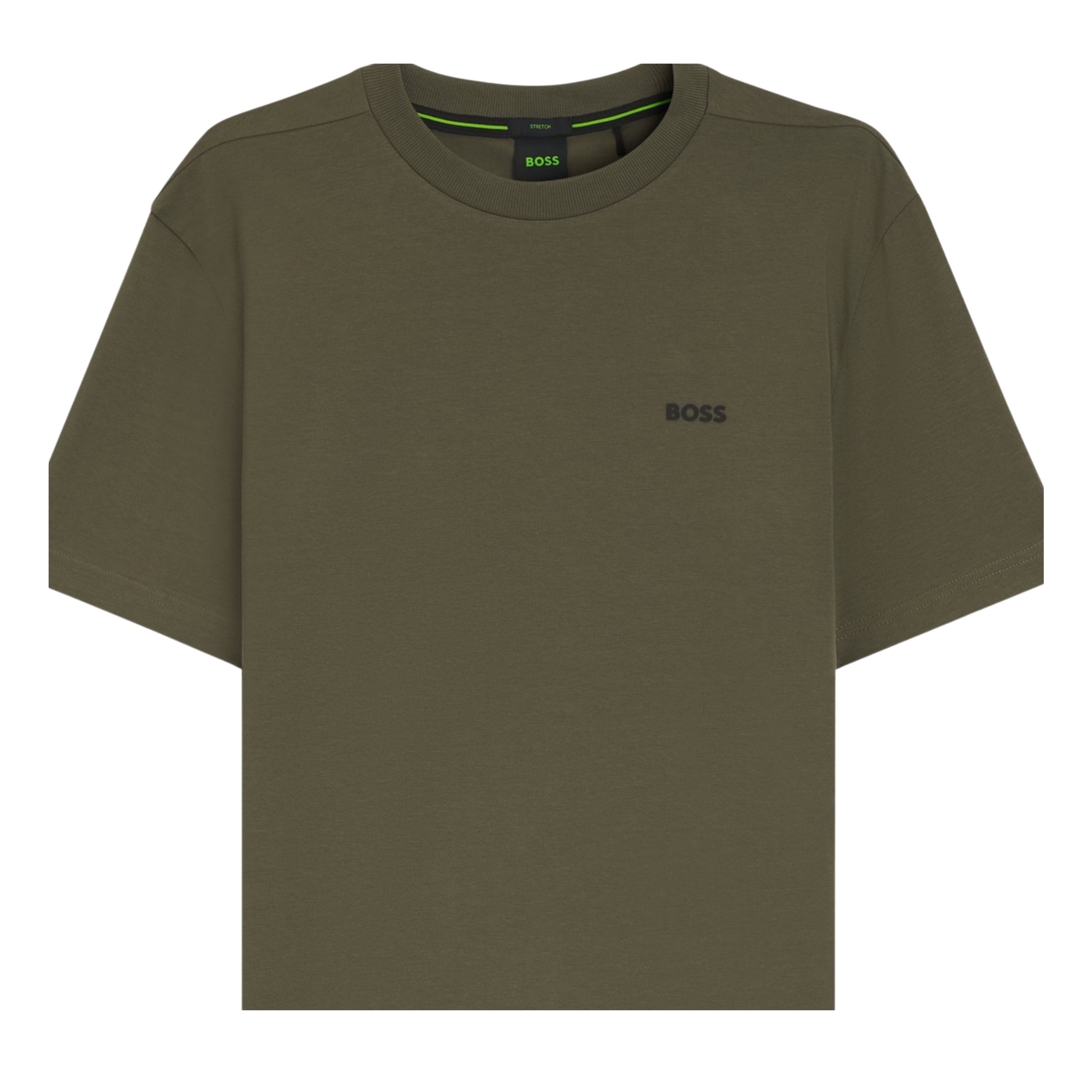 BOSS Stretch Cotton Logo Dark Green T-Shirt