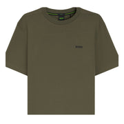 BOSS Stretch Cotton Logo Dark Green T-Shirt