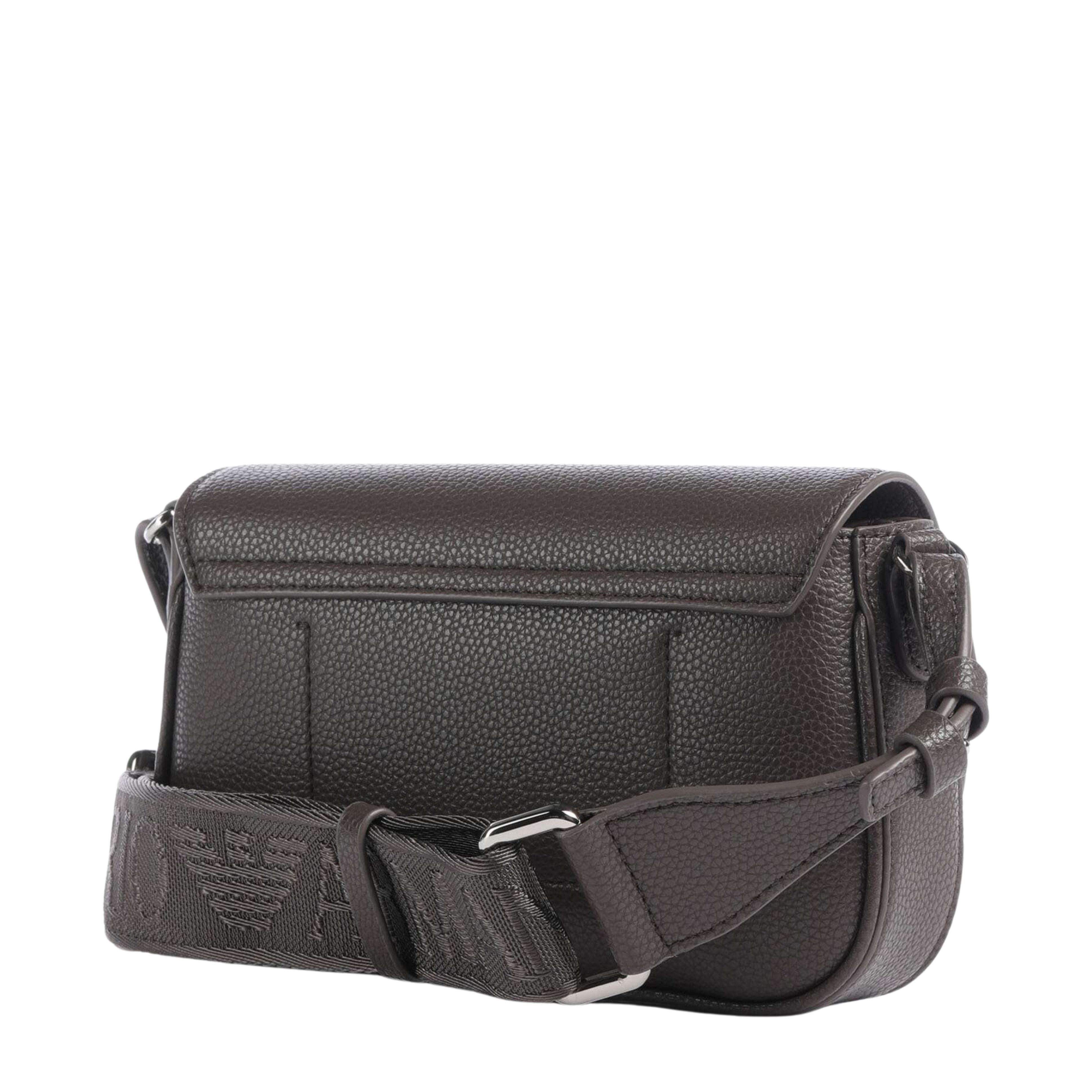 Emporio Armani Embossed Logo Dark Smoke/Foliage Crossbody Bag