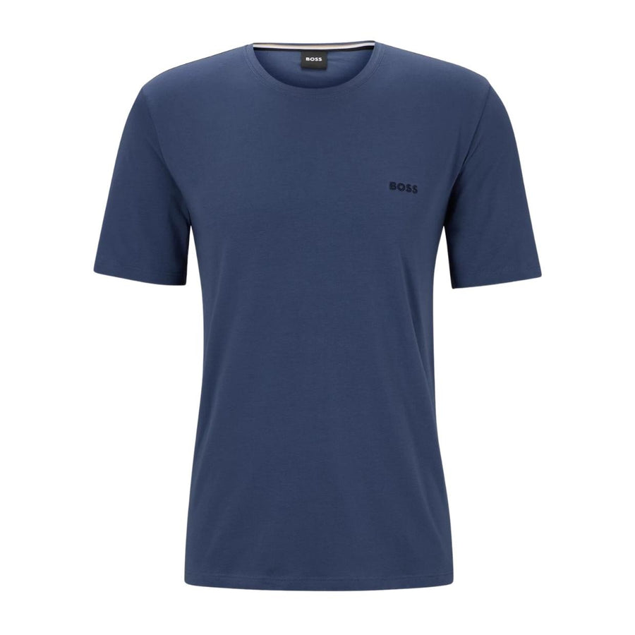 BOSS Embroidered Logo Blue T-Shirt