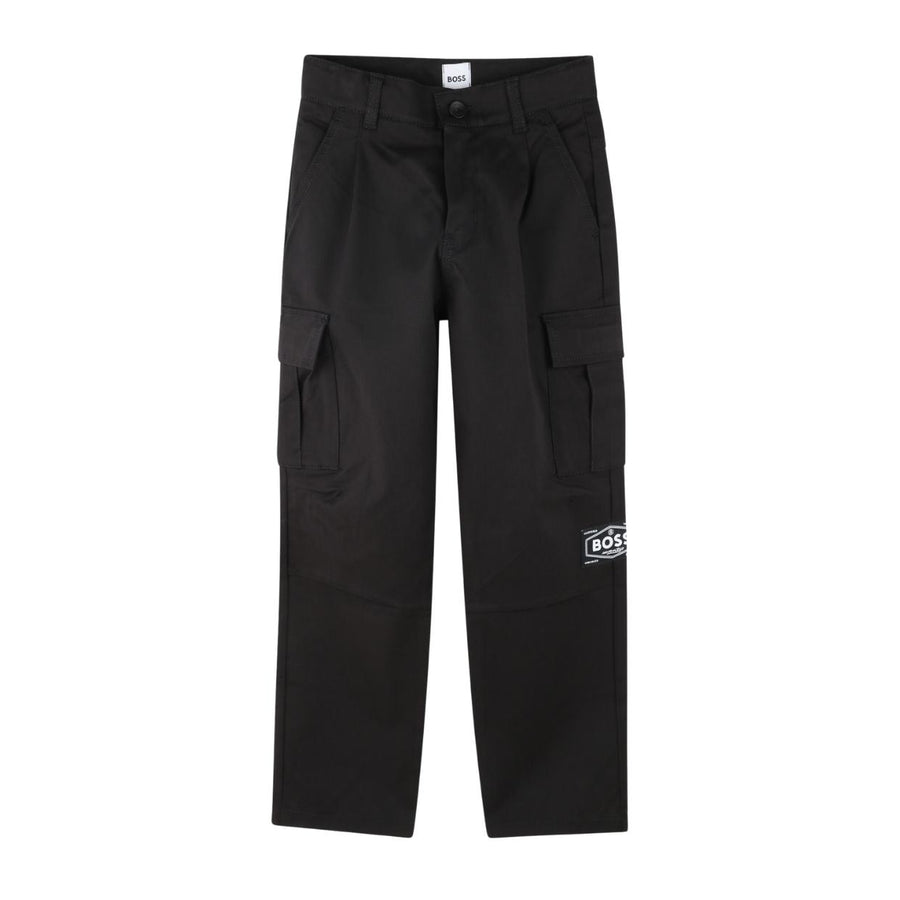 BOSS Kids Logo Patch Cargo Trousers