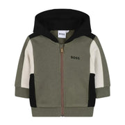 BOSS Baby Colourblock Print Logo Green Tracksuit Set