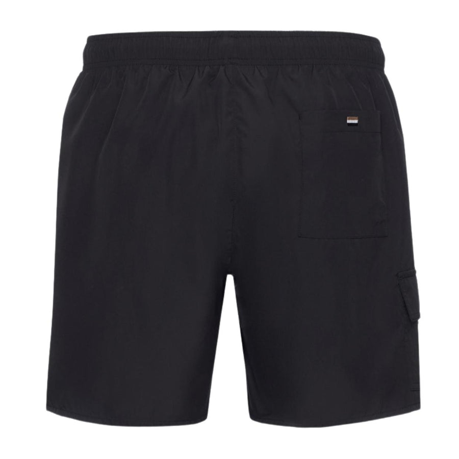 BOSS Dive Black Cargo Pocket Swim Shorts