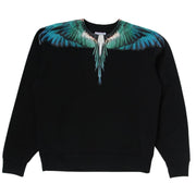 Marcelo Burlon Kids Icon Wings Black & Blue Sweatshirt