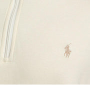 Ralph Lauren Embroidered Logo Half Zip Cream Sweatshirt