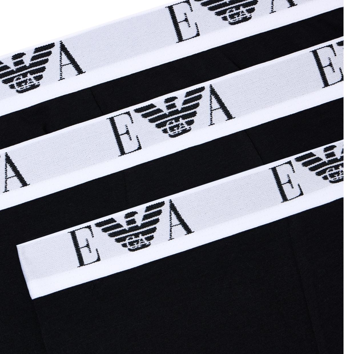 Emporio Armani Contrast Logo Stretch Jersey Three-Pack Boxer