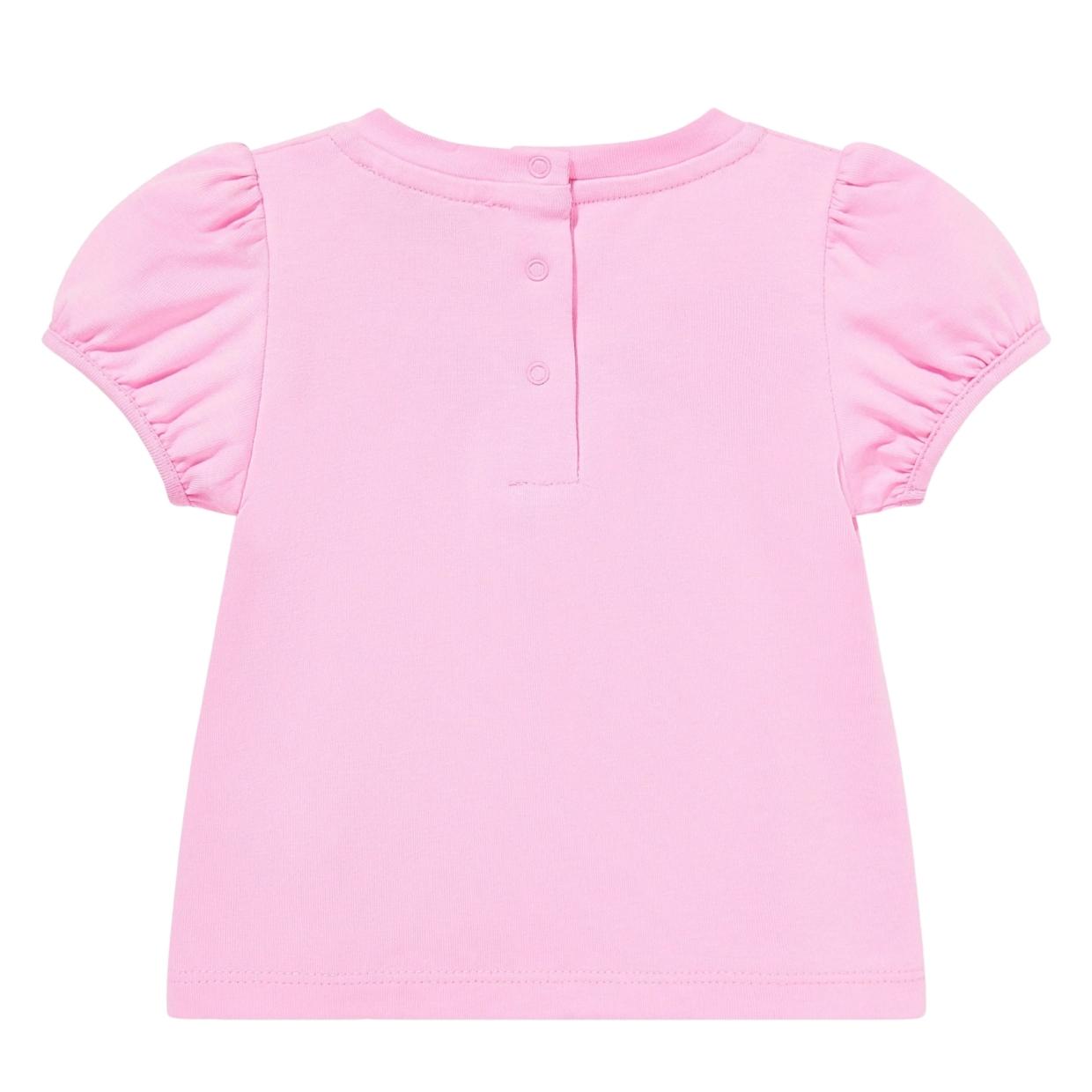 Moschino Baby Heart & Teddy Bear Logo Pink T-Shirt