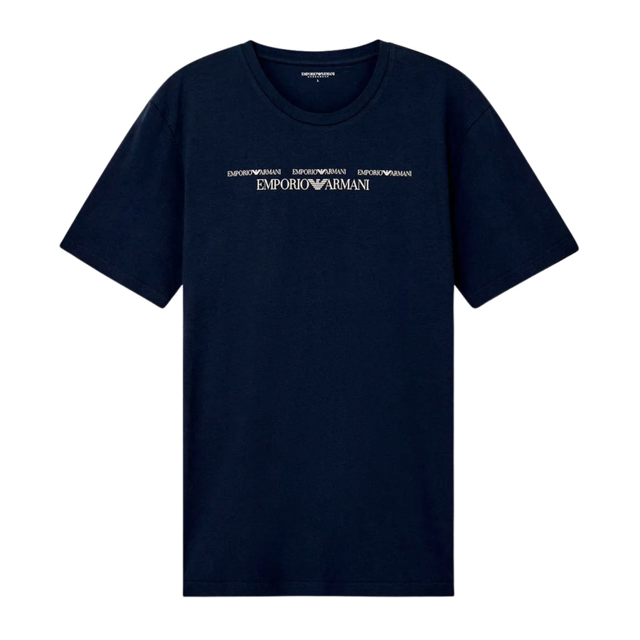 Emporio Armani Bodywear Stretch Cotton Navy T-Shirt