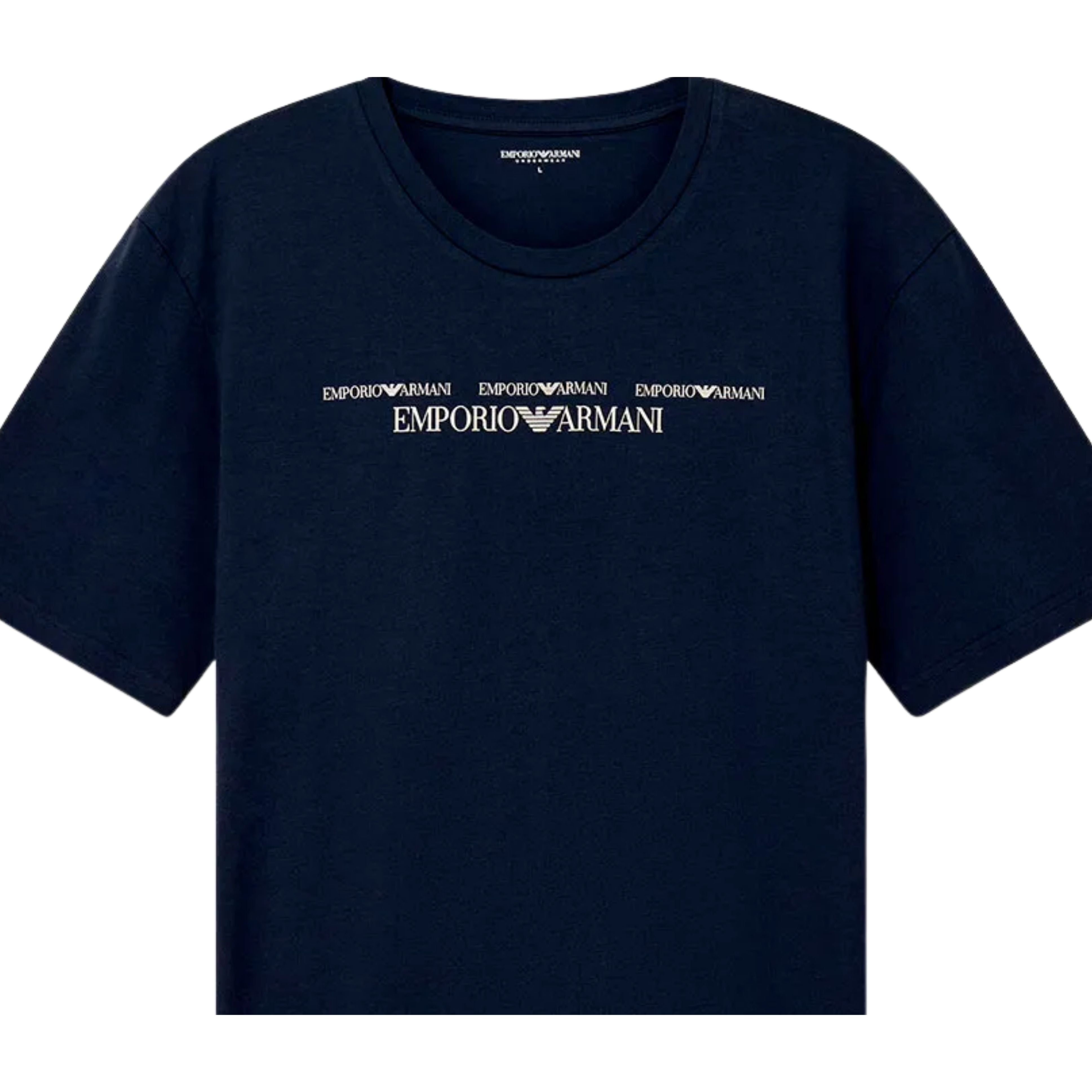 Emporio Armani Bodywear Stretch Cotton Navy T-Shirt