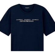 Emporio Armani Bodywear Stretch Cotton Navy T-Shirt
