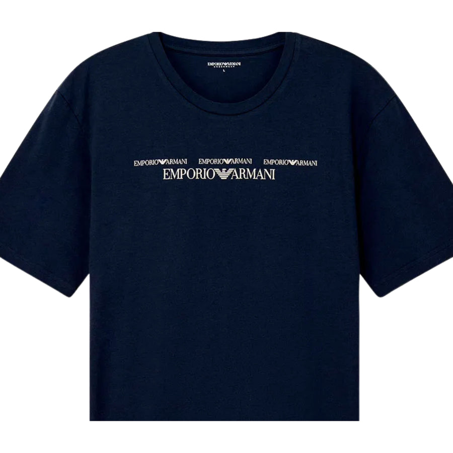 Emporio Armani Bodywear Stretch Cotton Navy T-Shirt