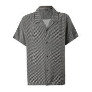 BOSS Regular Fit Grey All-Over Print Beach Shirt