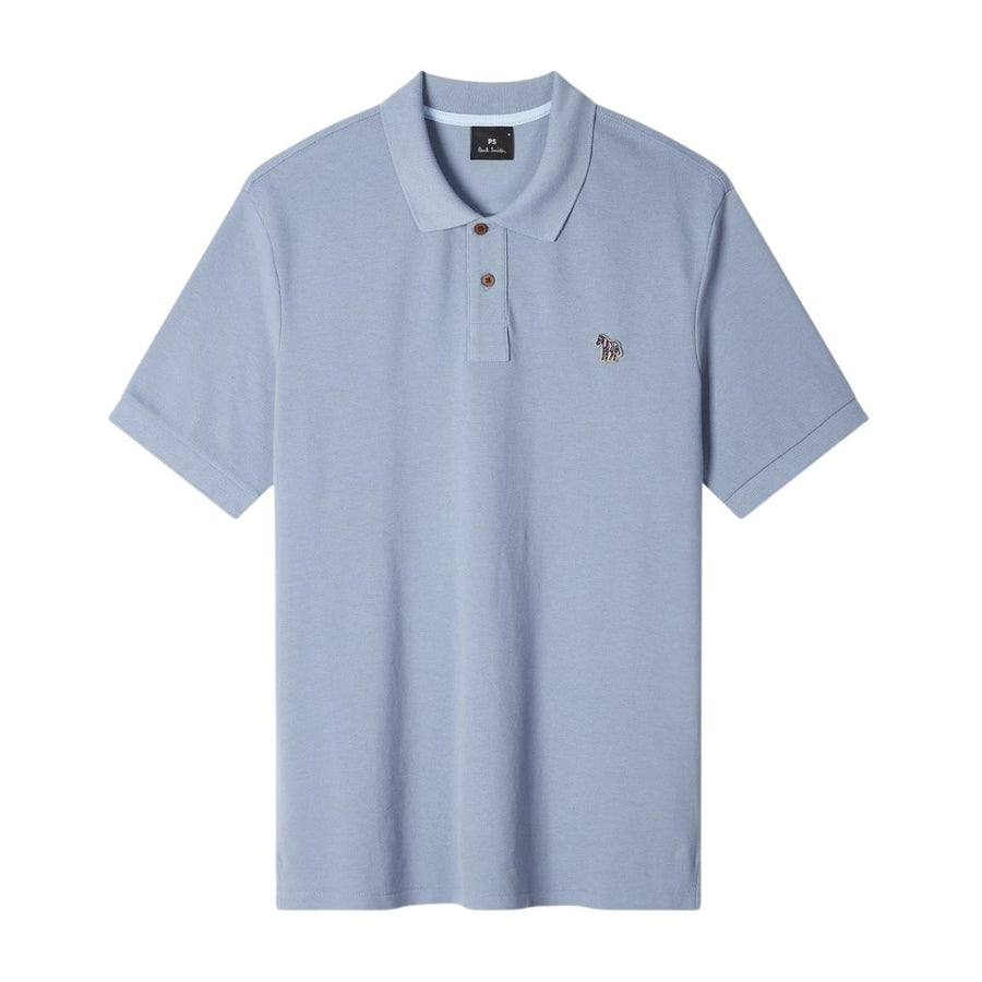 Paul Smith Regular Fit Pale Blue Zebra Polo Shirt