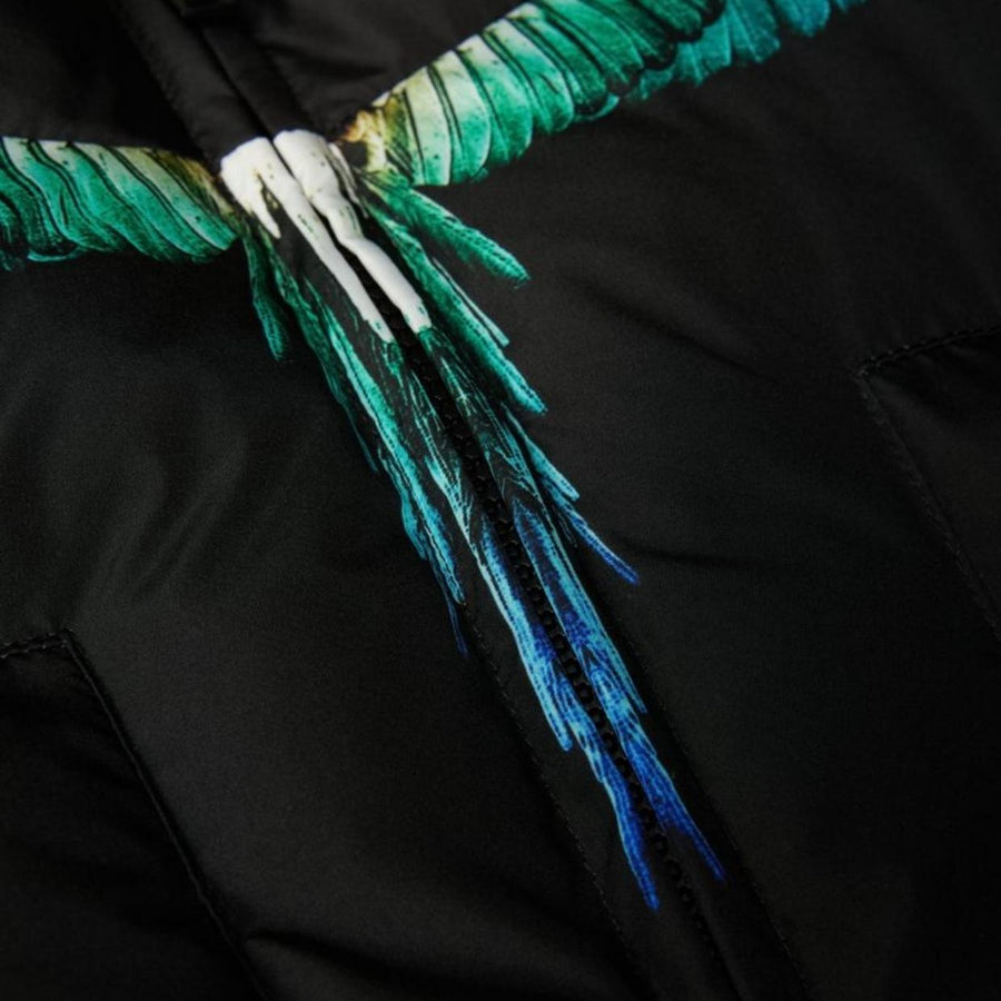 Marcelo Burlon Kids Icon Wings Black & Blue Puffer Jacket