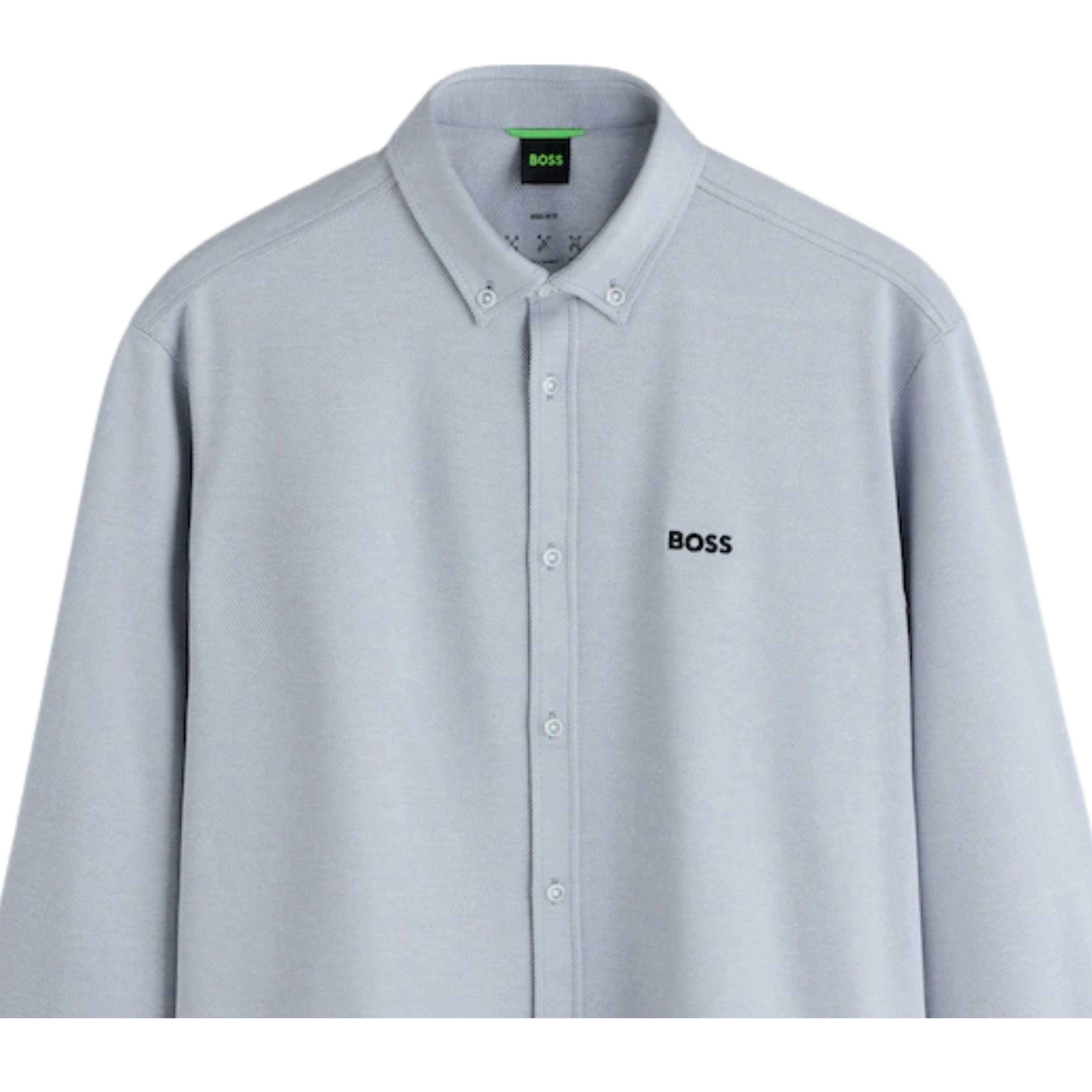 BOSS Embroidered Logo Motion Regular Fit Light Grey Shirt
