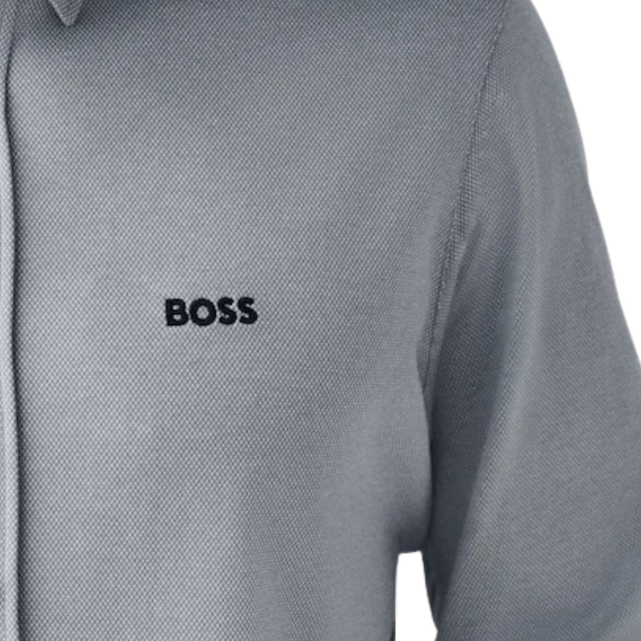 BOSS Embroidered Logo Motion Regular Fit Light Grey Shirt