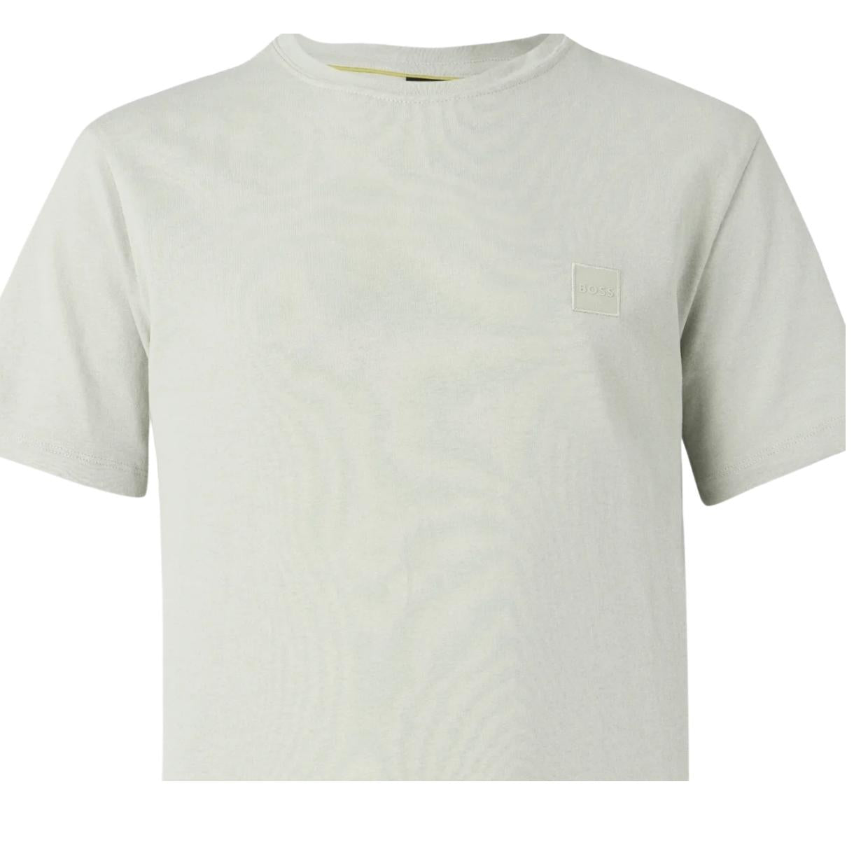 BOSS Logo Patch Tales Light Grey T-Shirt