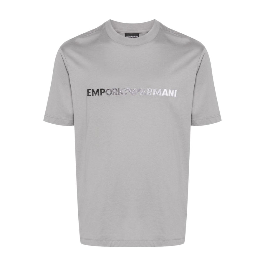 Emporio Armani Embroidery Logo Grey T-Shirt