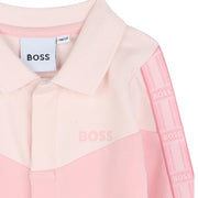 BOSS Baby Logo Tape Pink Babygrow