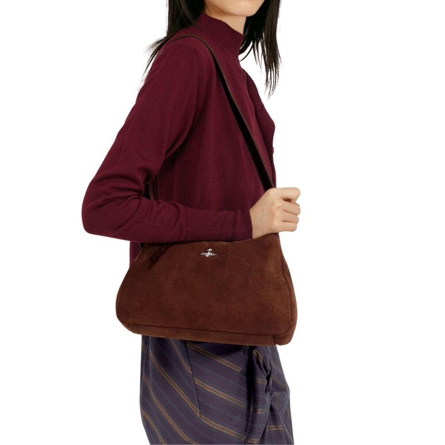 Vivienne Westwood Kate Chocolate Brown Shoulder Bags