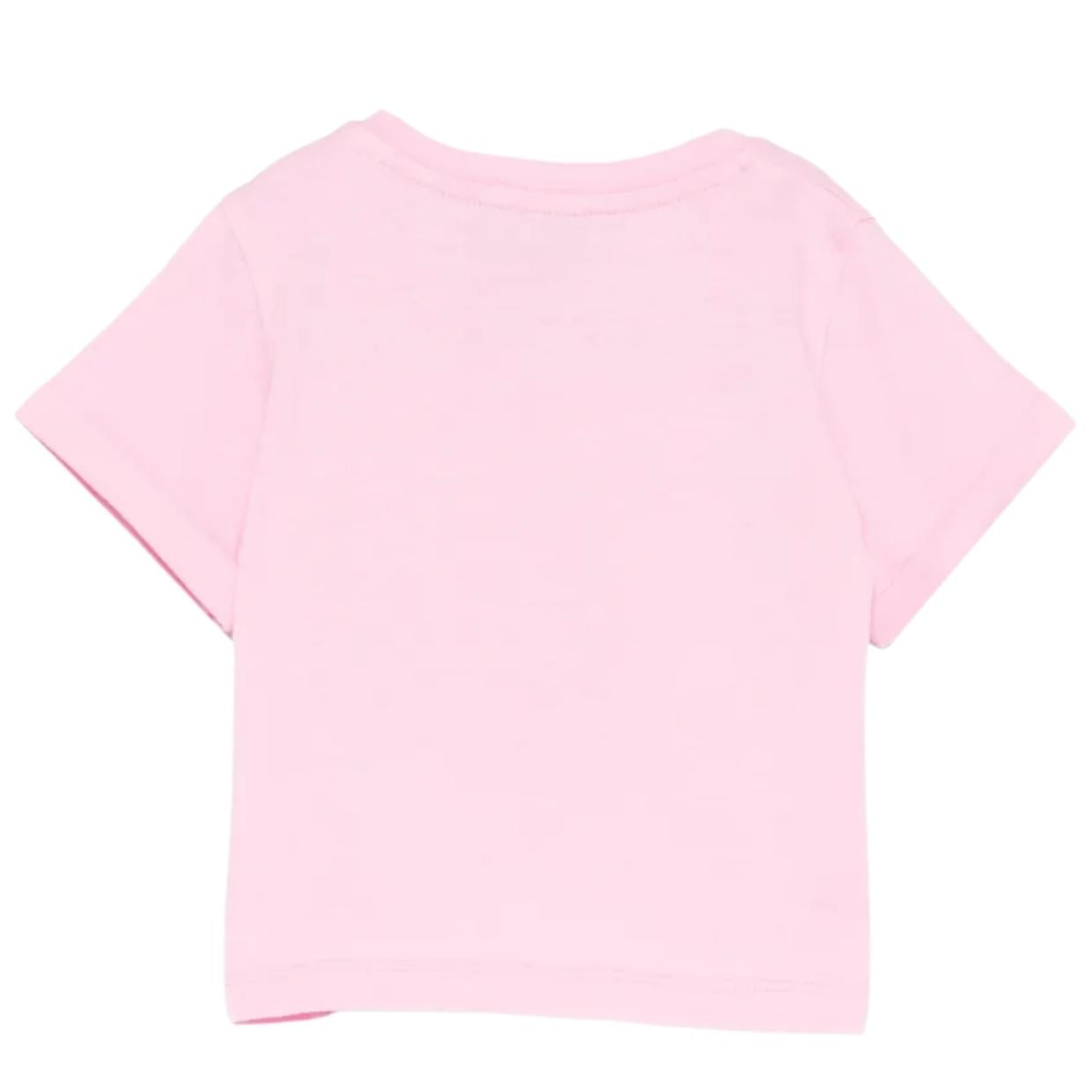 Moschino Baby Cherry Detail & Teddy Bear Logo Pink T-Shirt