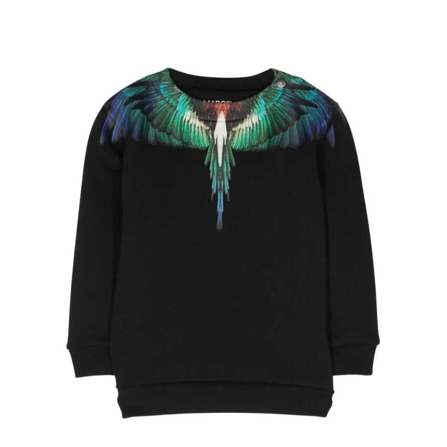 Marcelo Burlon Baby Icon Wings Black & Blue Sweatshirt