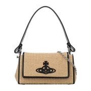 Vivienne Westwood Raffia-Effect Natural Hazel Medium Bag