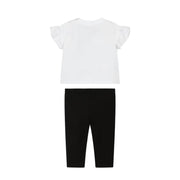 Moschino Baby Teddy Bear Patch Logo T-Shirt & Leggings Set