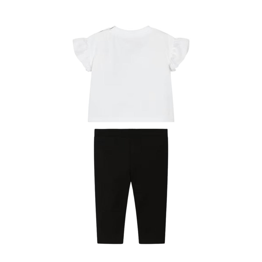 Moschino Baby Teddy Bear Patch Logo T-Shirt & Leggings Set