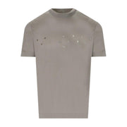 Emporio Armani Embroidered Logo Lettering Grey T-Shirt