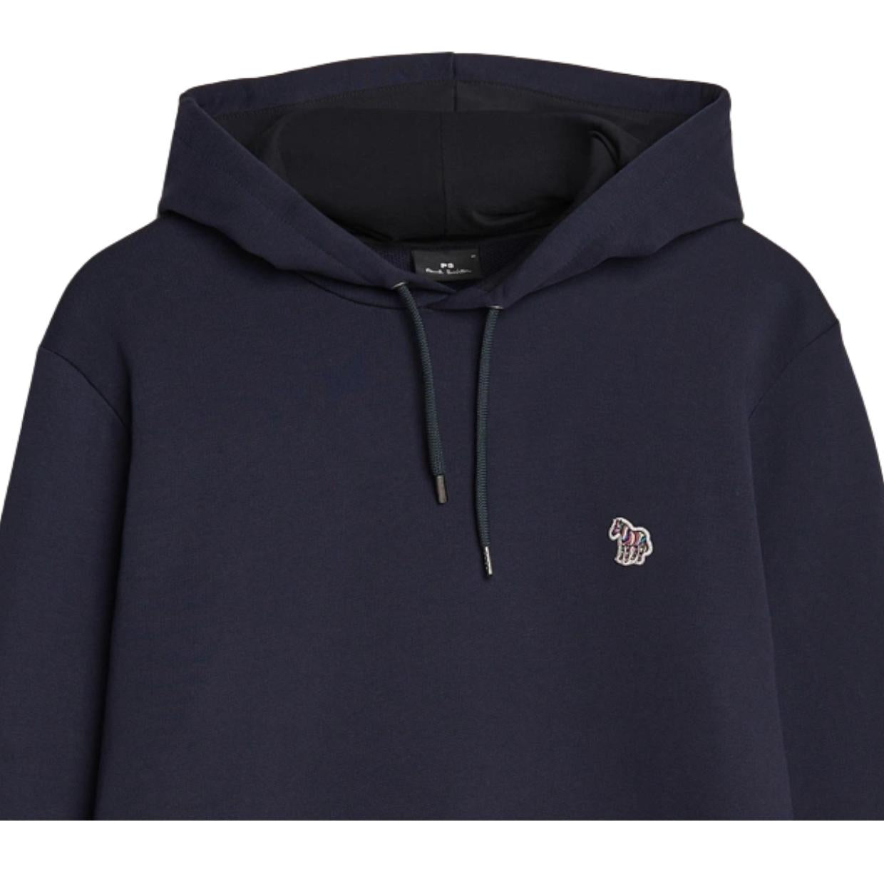 Paul Smith Regular Fit Logo Patch Navy Hoodie