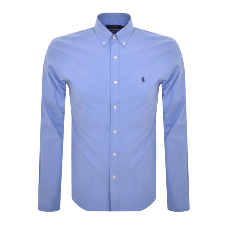 Ralph Lauren Embroidered Logo Blue Shirt