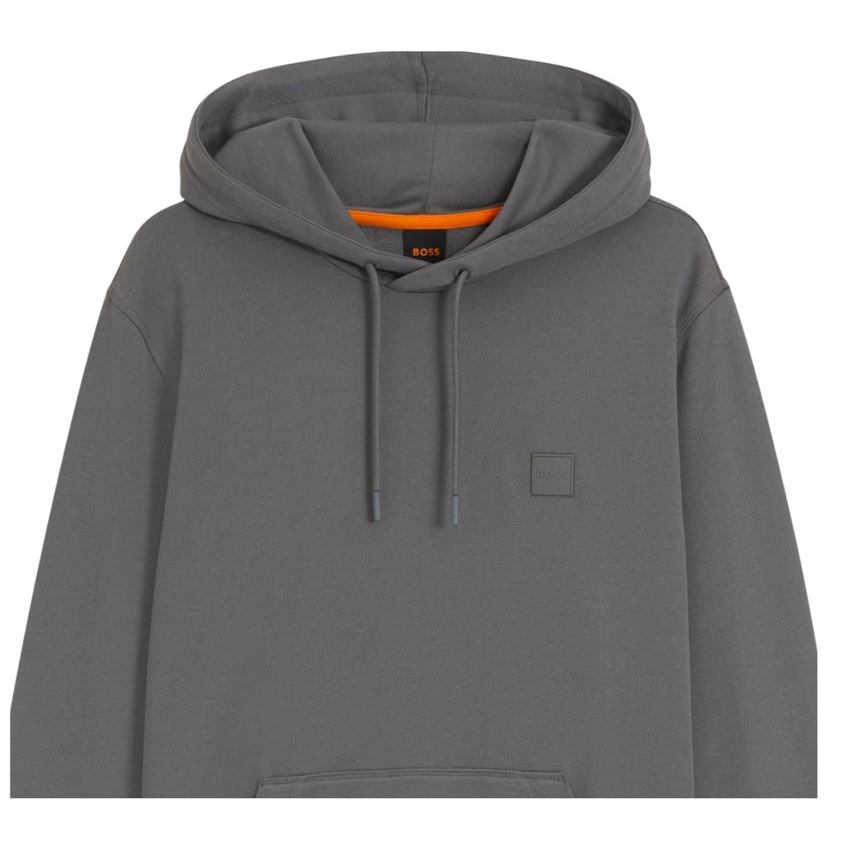 BOSS Wetalk Cotton Terry Grey Hoodie