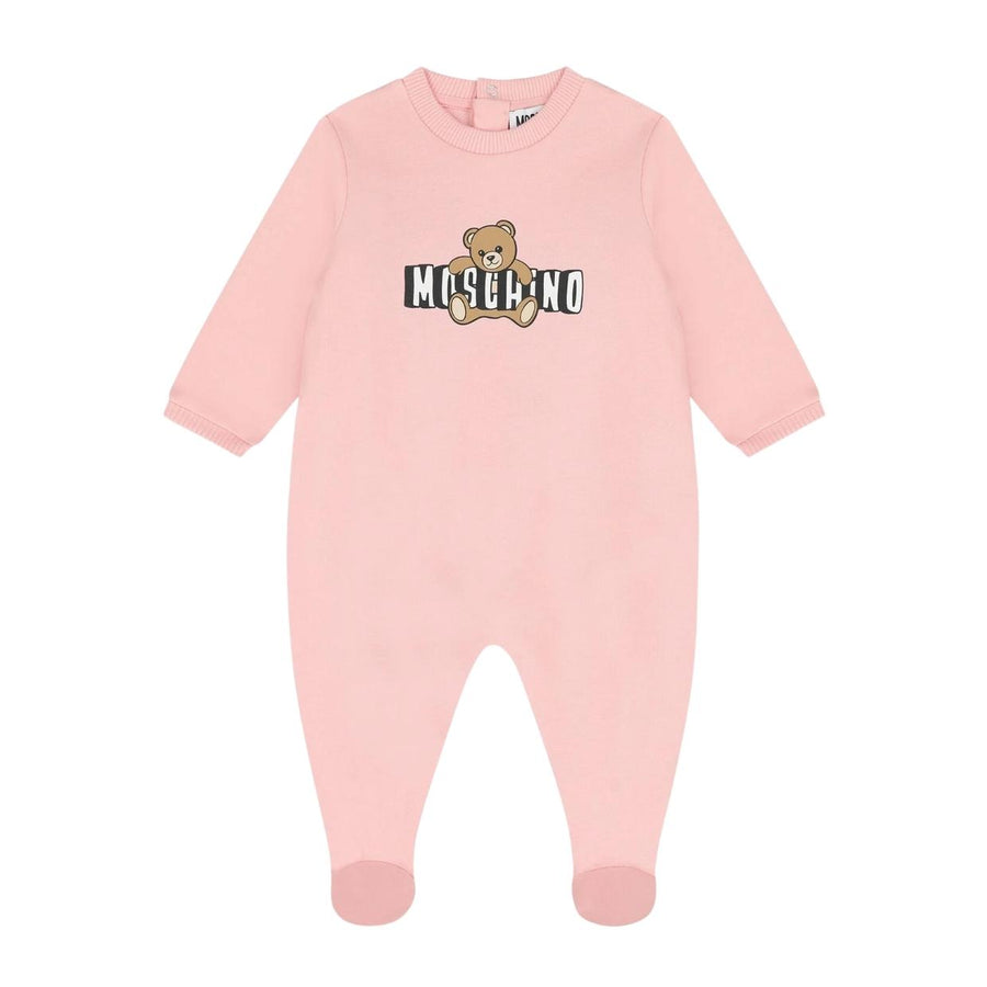 Moschino Baby Teddy Bear Pink Babygrow
